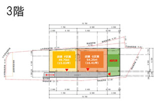 近鉄長野線　富田林駅　徒歩1分 (仮称）フィル・パーク富田林駅前　3階平面図