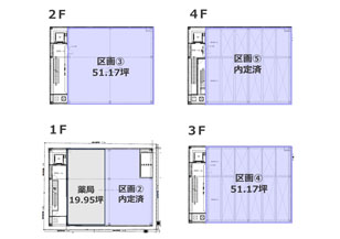 京都市営地下鉄烏丸線 丸太町駅 徒歩7分　京都府庁前医療ビル　フロア図・募集区画